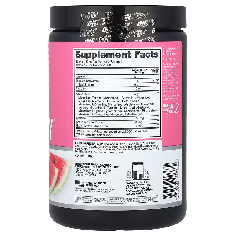 ON | Amino Energy 270 gr servicios - Watermelon