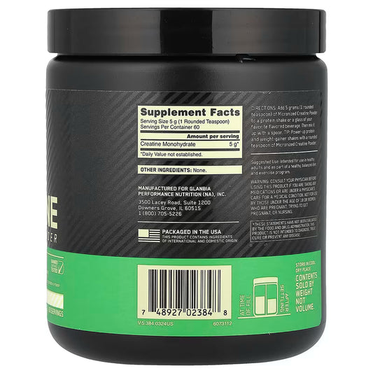 ON | Micronized Creatine Powder 300 gr - 60 Servicio.