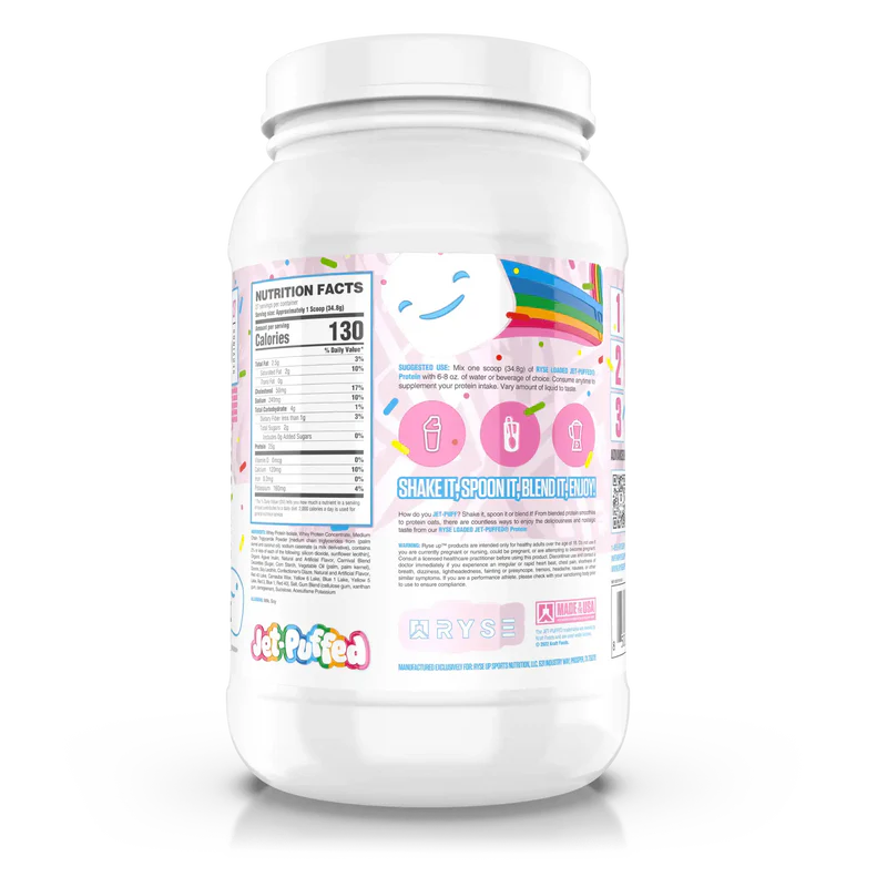 RYSE | Proteina 2 lbs / 27 Serv - Jet Puffed Birthday Cake