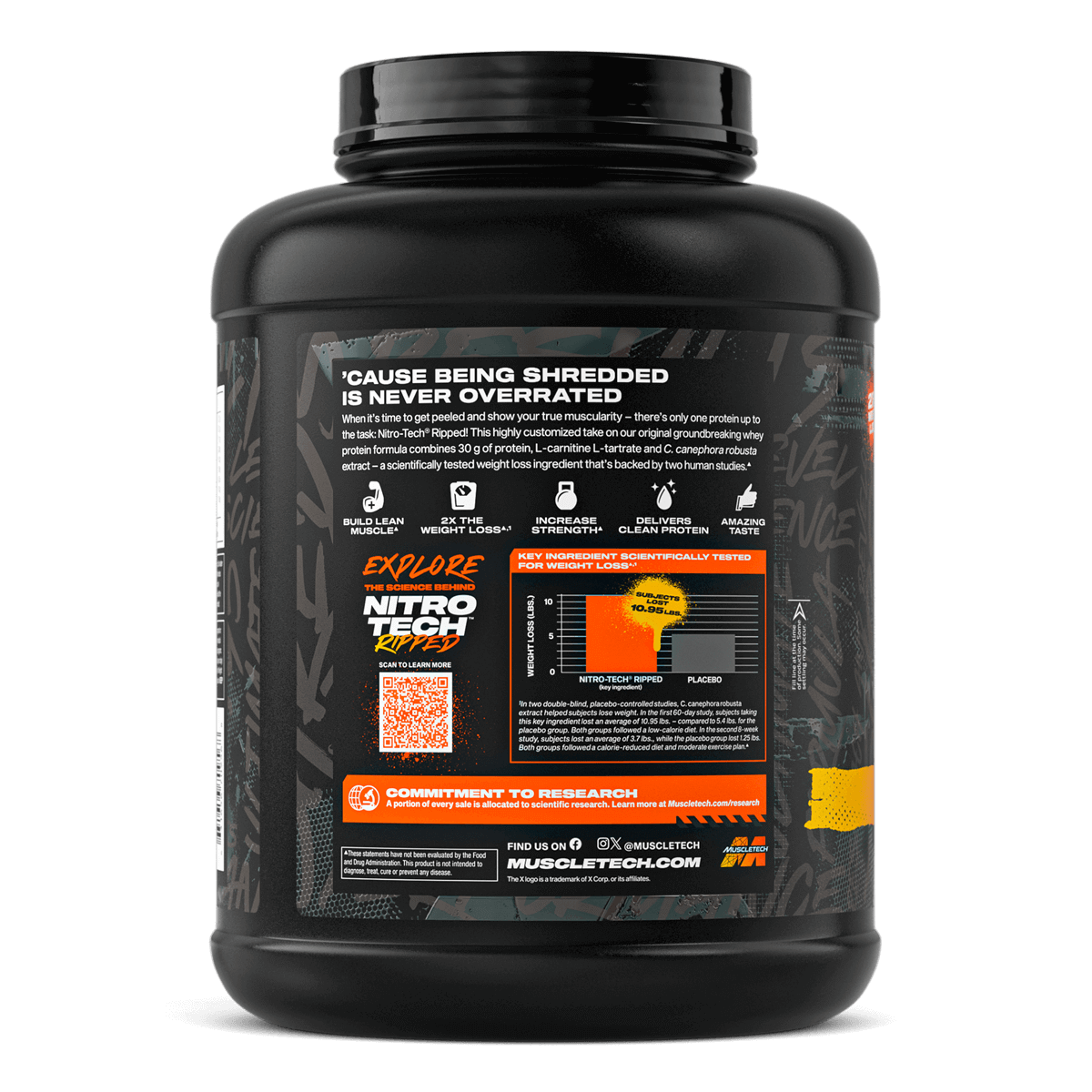 MUSCLETECH | Nitro-Tech Ripped 4 lbs - Vainilla