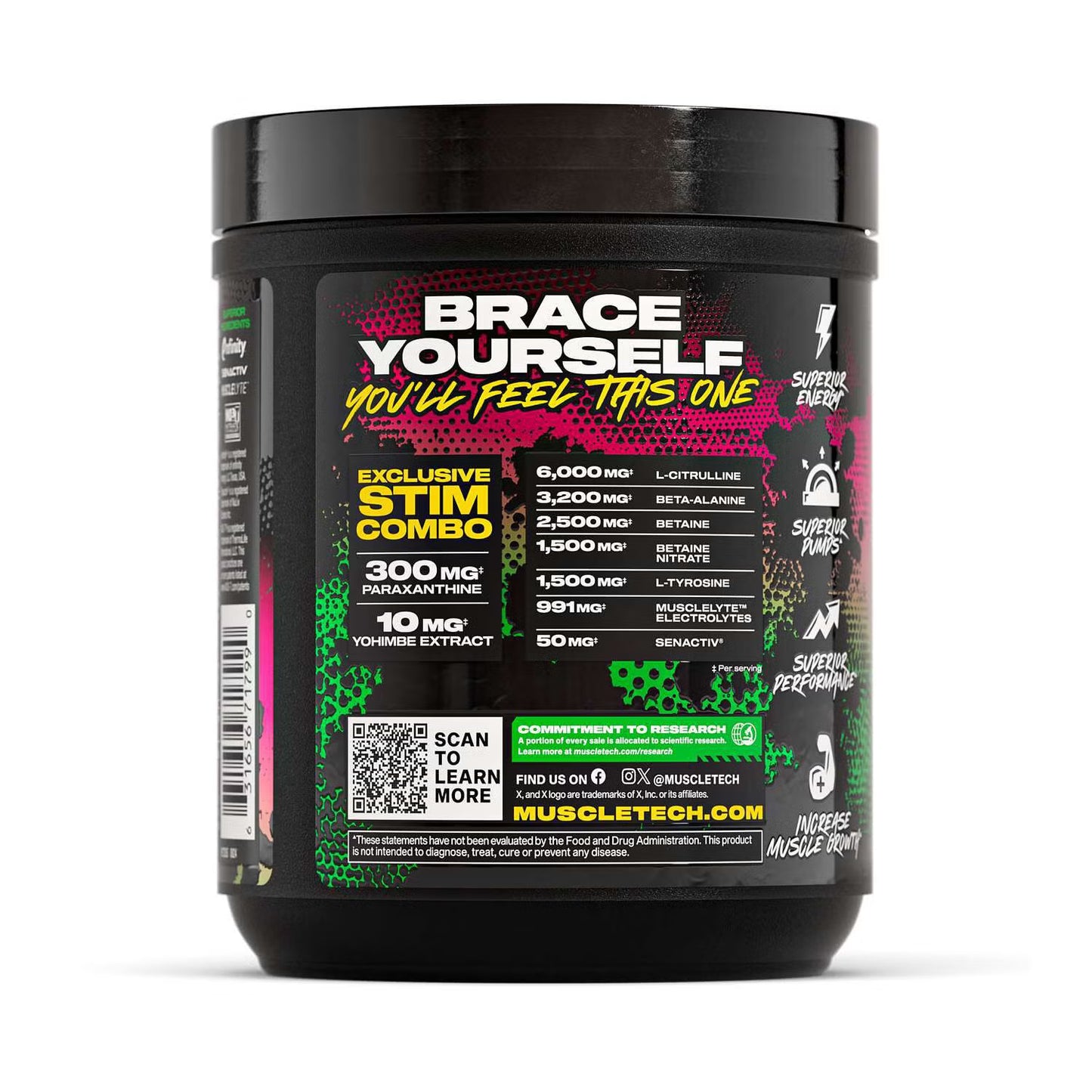 MUSCLETECH | Euphoriq Pre-workout 20 Serv - Strawberry Kiwi
