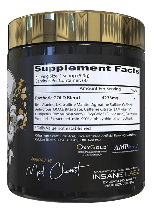 INSANE LABZ | Psychotic Gold 60 Serv - Blue Punch