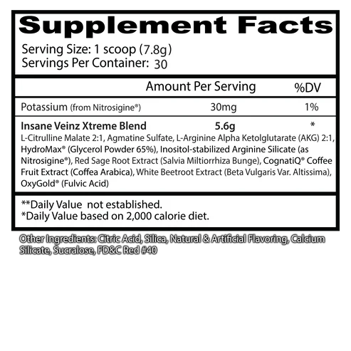 INSANE LABZ | Insane Veinz Xtreme 30 Serv - Fruit Punch