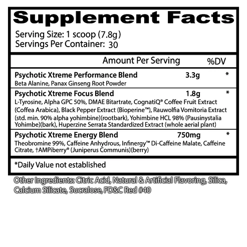 INSANE LABZ | Psychotic Xtreme 30 Serv - Grape
