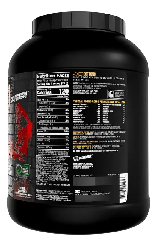 MUTANT | Hardcore Iso 5 lbs - Triple Chocolate