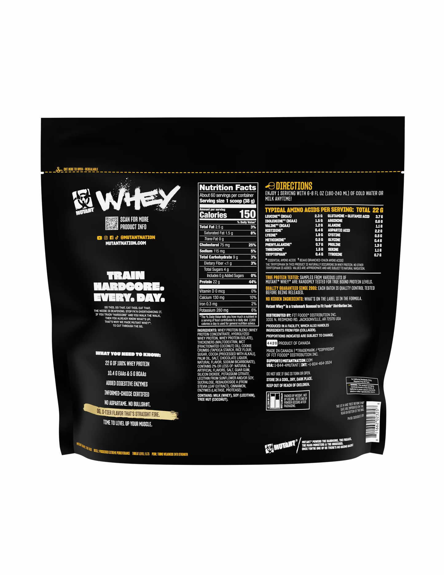 MUTAN | Hardcore Whey 5 lbs - Cookies and Cream