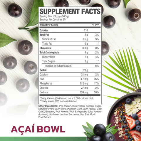 RAW | Proteína Vegana - Acai bowl