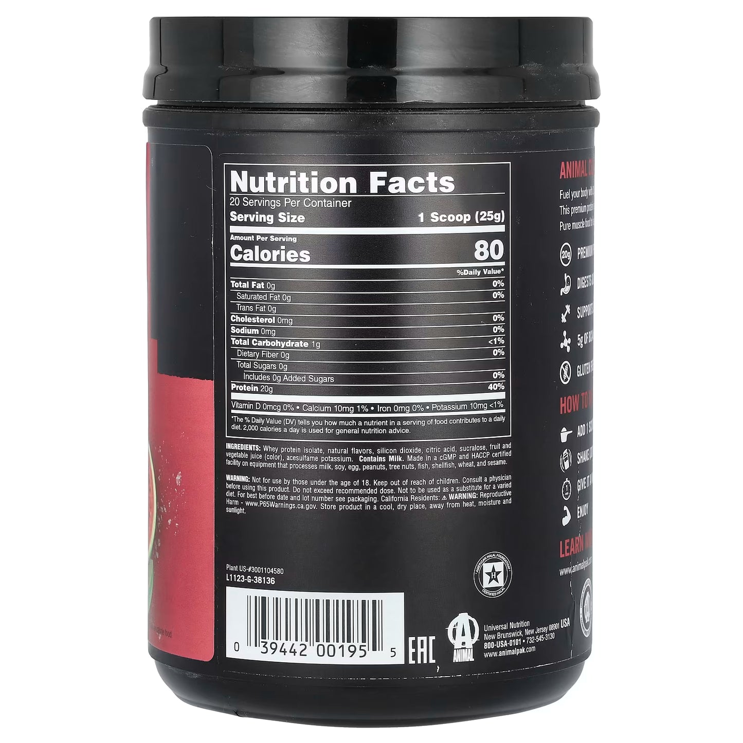 ANIMAL | Clear Whey Isolate - Watermelon Limeade