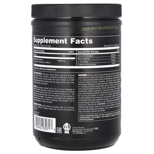 ANIMAL | Pre-workout Fury - Blue Raspberry.