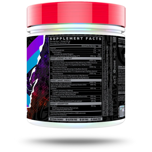 GHOST | Legend All Out Pwo - Blue Raspberry