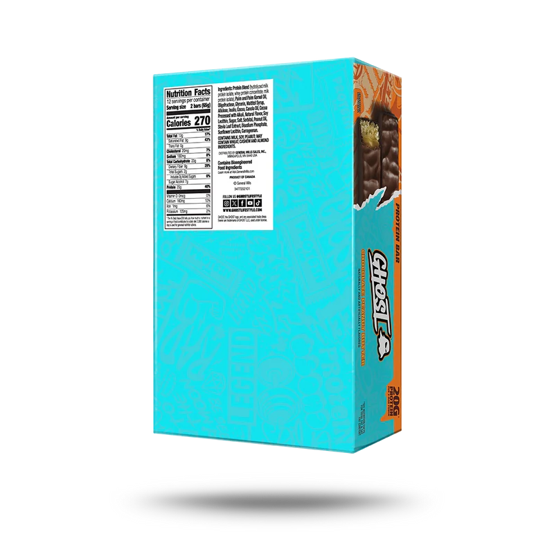 GHOST | BARRA DE PROTEINA 12 PZA - CHOCOLATE PEANUT BUTTER