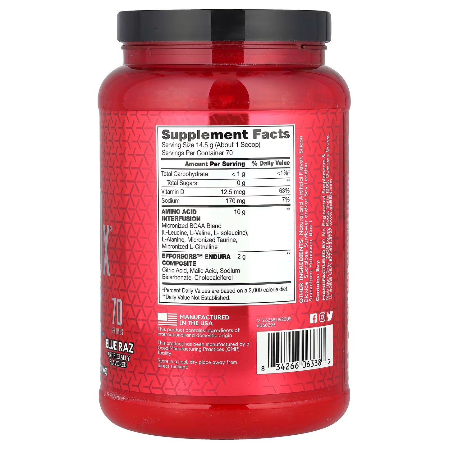 BSN | Amino X 70 Serv - Blue Raspberry