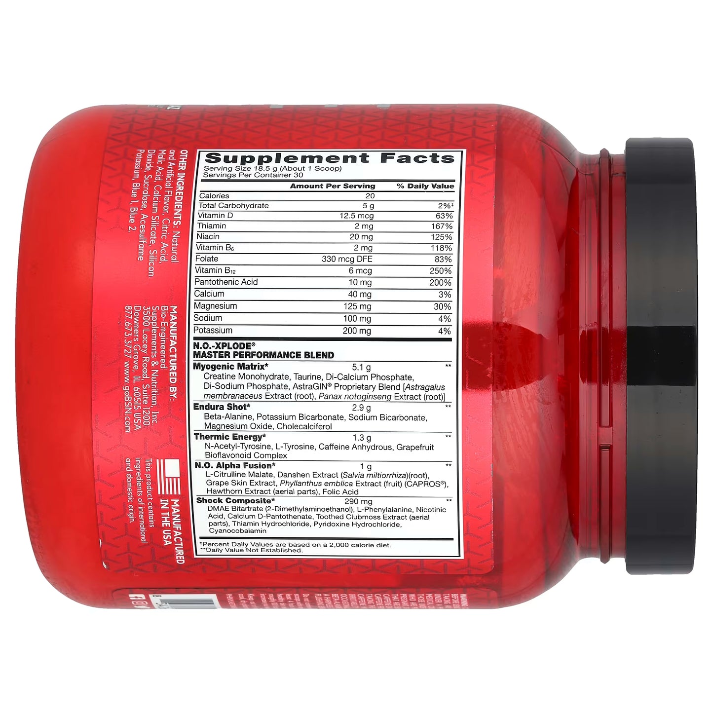 BSN | No-Xplode 3.0 Pre-entreno - Blue Raspberry