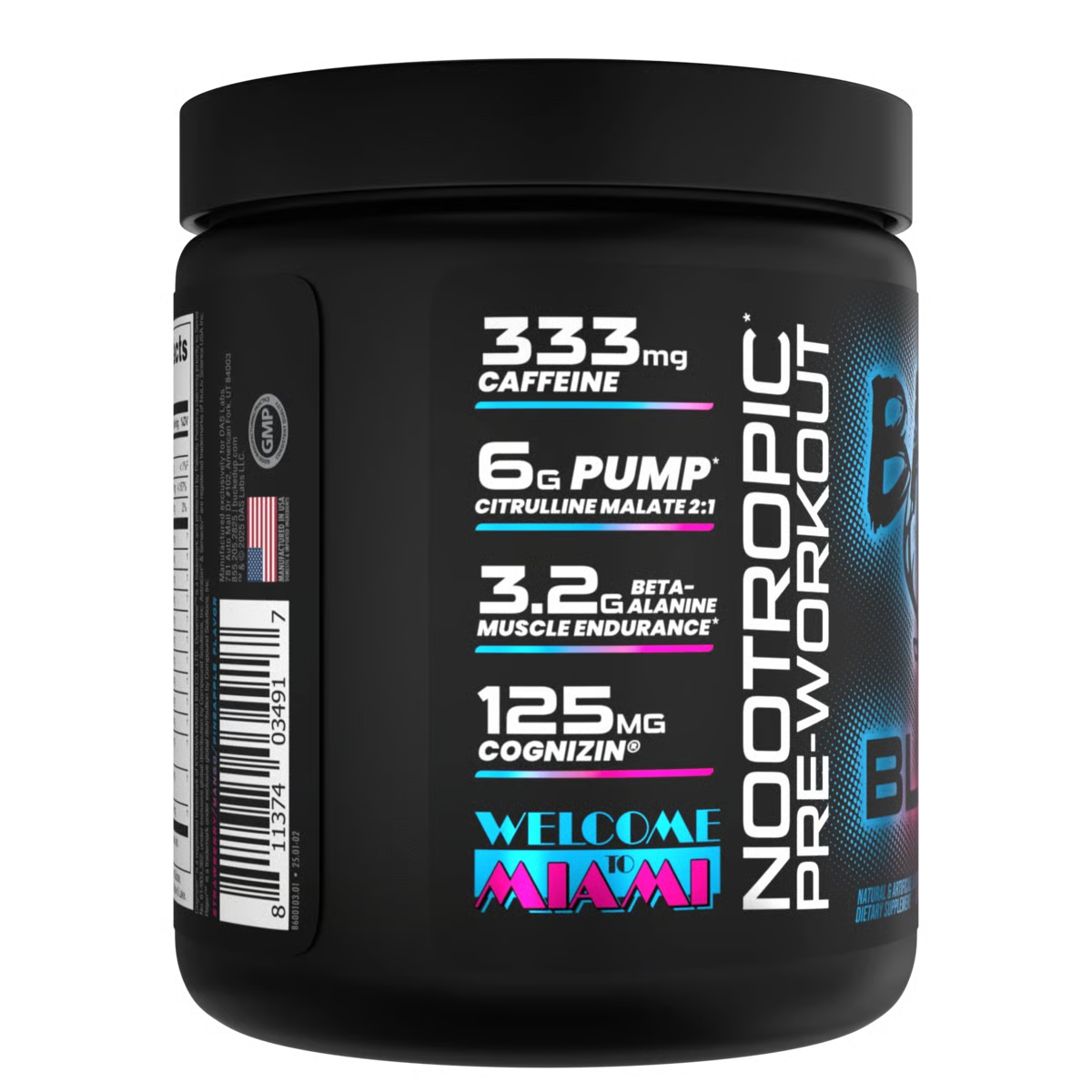 BUCKED UP | Pre-entreno Black BAMF 30 Serv - Welcome to Miami