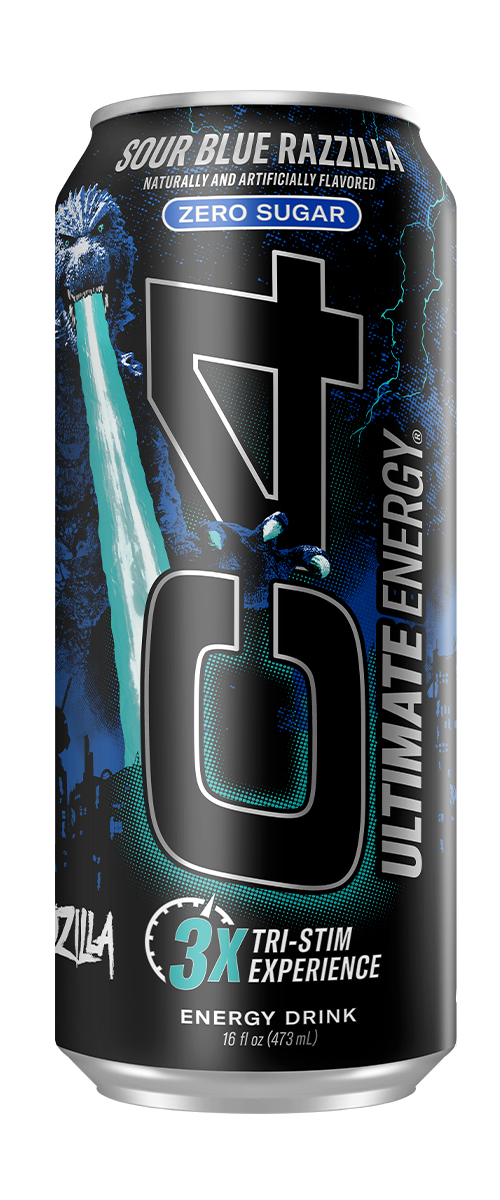 C4 | Ultimate Energy Drink Carbonated. 12 pza - Sour Blue Razzilla