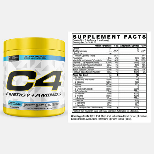 C4 | Energy + Aminos - Blue Razz