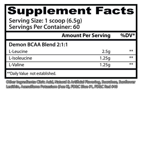 INSANE LABZ | Demon BCAA 60 Serv - Blue Raspberry