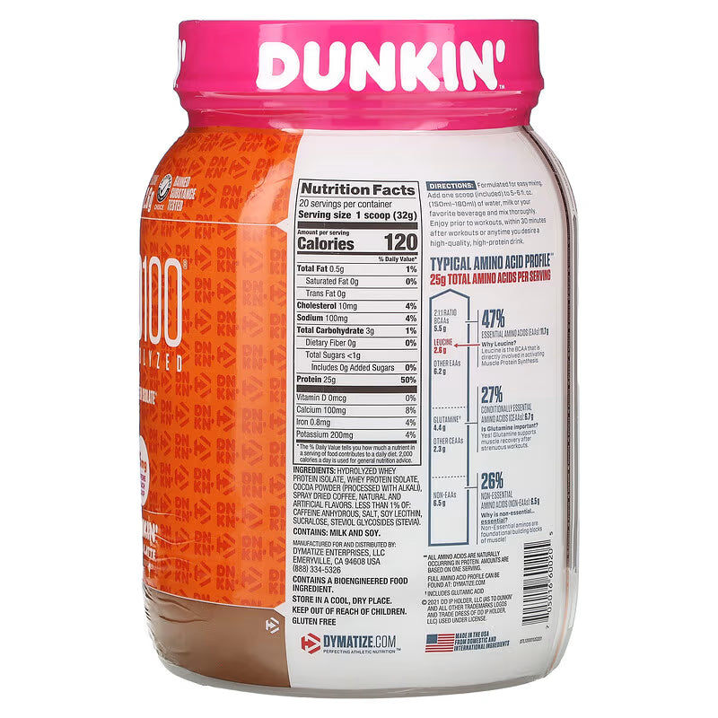 DYMATIZE | ISO 100 1.3 lbs - Dunkin Mocha Latte