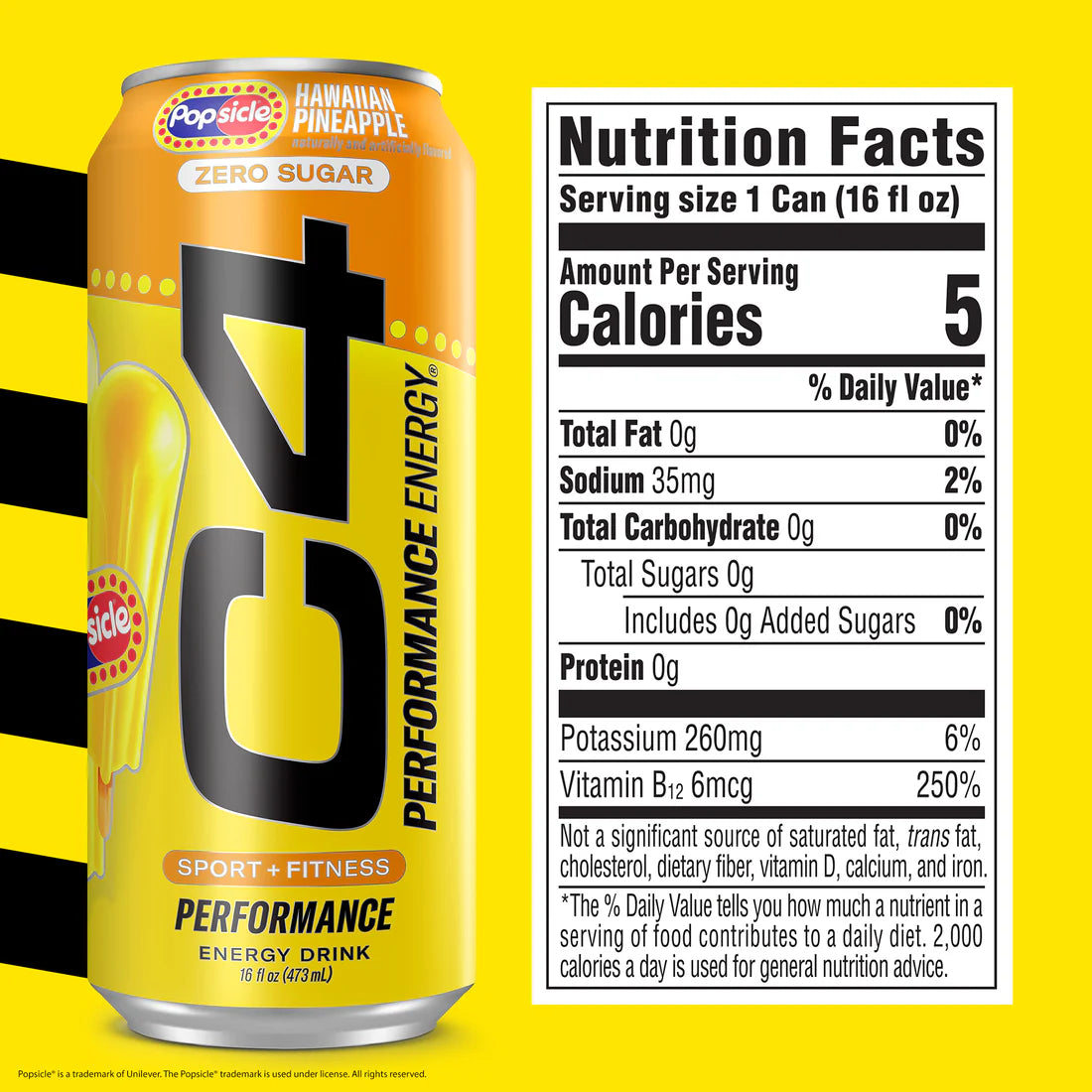 C4 | Energy Drink Carbonated 12 pza - Hawaiian Pineapple Popsicle