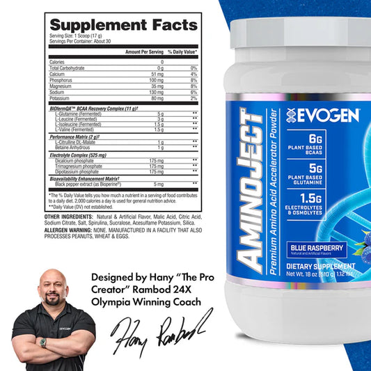 EVOGEN | Aminoject 30 serv - Blue Raspberry
