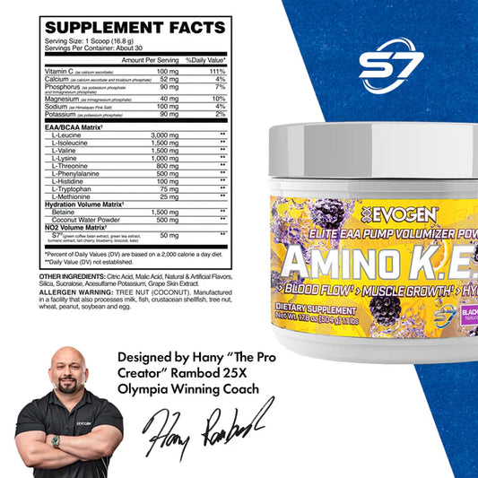 EVOGEN | Amino K.E.M EAA 30 serv - Blackberry Lemonade