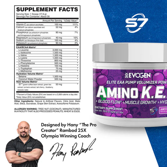 EVOGEN | Amino K.E.M EAA 30 serv - Juicy Grape