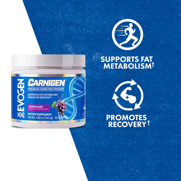 EVOGEN | L-Carnitina Carnigen 50 Serv - Grape Blast