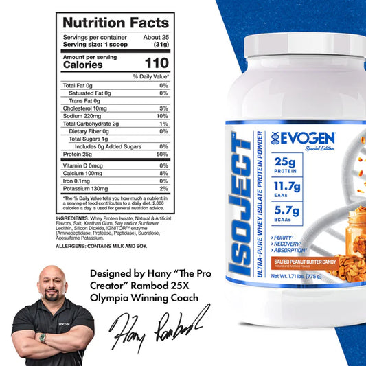 EVOGEN | Isoject 25 Serv - Salted Peanut Butter Candy