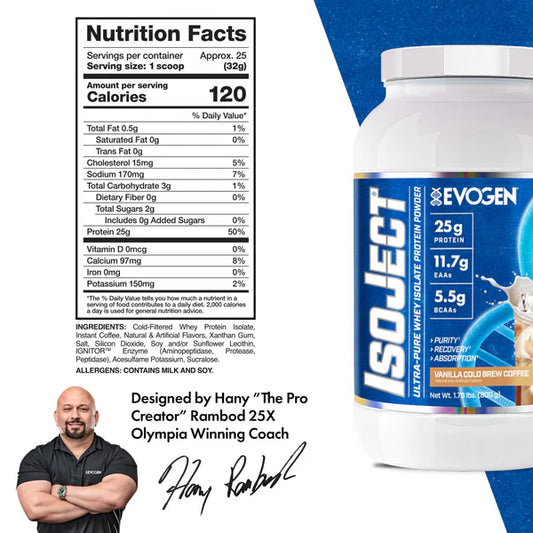 EVOGEN | Isoject 25 Serv - Vainilla Cold Brew Coffee