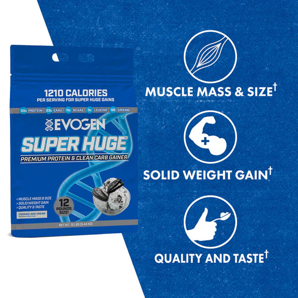 EVOGEN | Super Huge Gainer 12 lbs - Cookies and Cream