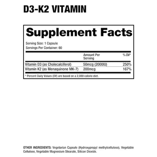 DP | Vitamina D3 y K2 - 60 caps