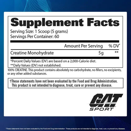 GAT | Creatine Monohydrate - 300 gr