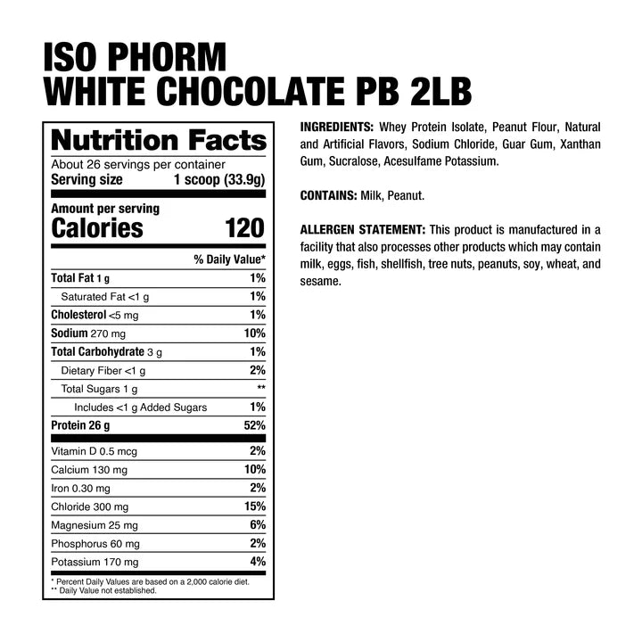 DP | Isophorm 2 lbs - White Chocolate Peanut Butter
