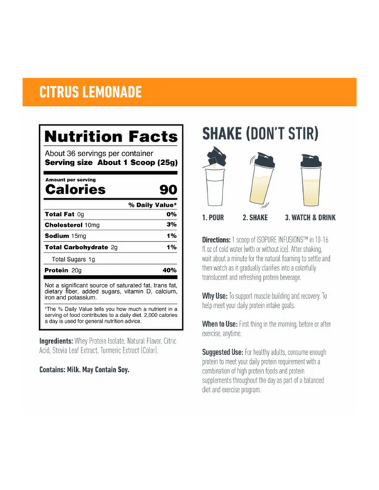 ISOPURE | Proteina Infusion 1.98 lbs - Lemonade
