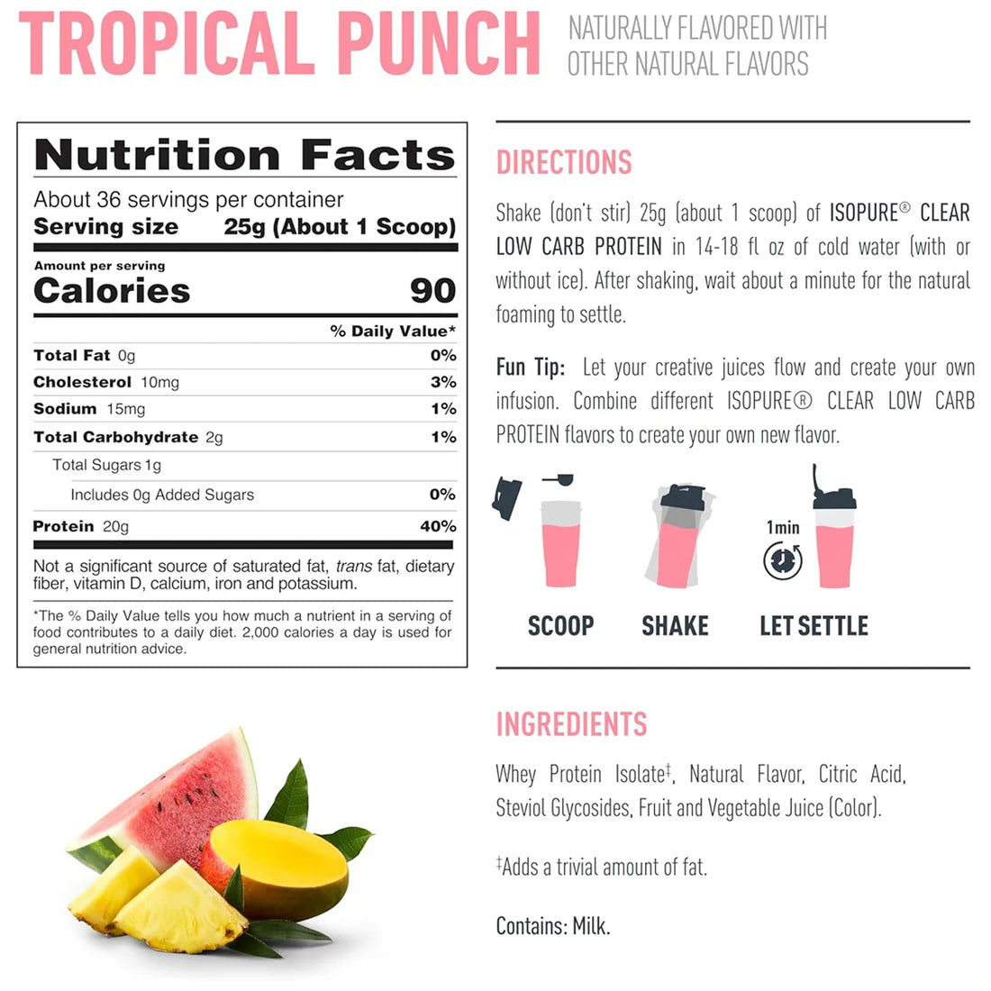 ISOPURE | Proteina Infusion 1.98 lbs - Tropical Punch