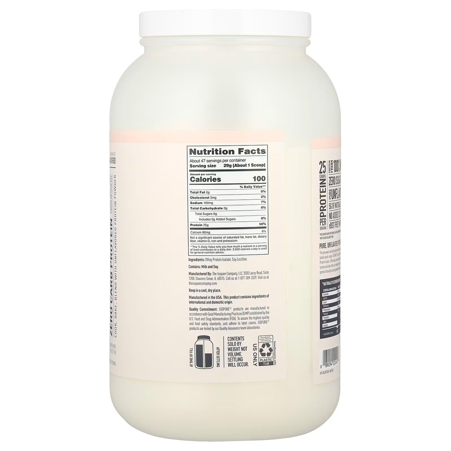 ISOPURE | Whey Protein 3 lb - Unflavored