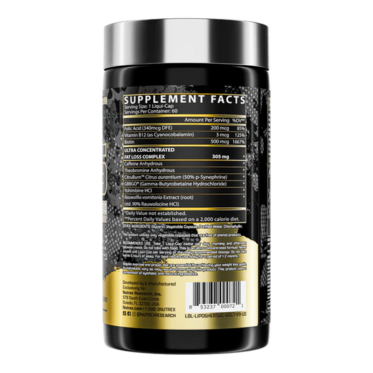 NUTREX | Lipo 6 Black UC Mujeres - 60 Capsulas