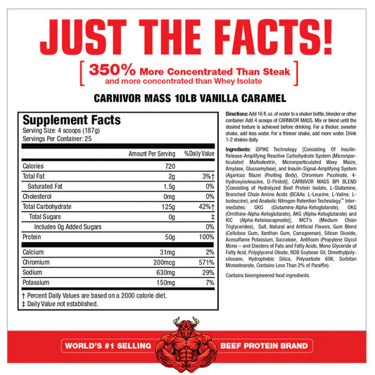 MUSCLEMEDS | Carnivor Mass Protein 10 lbs - Vainilla Caramel