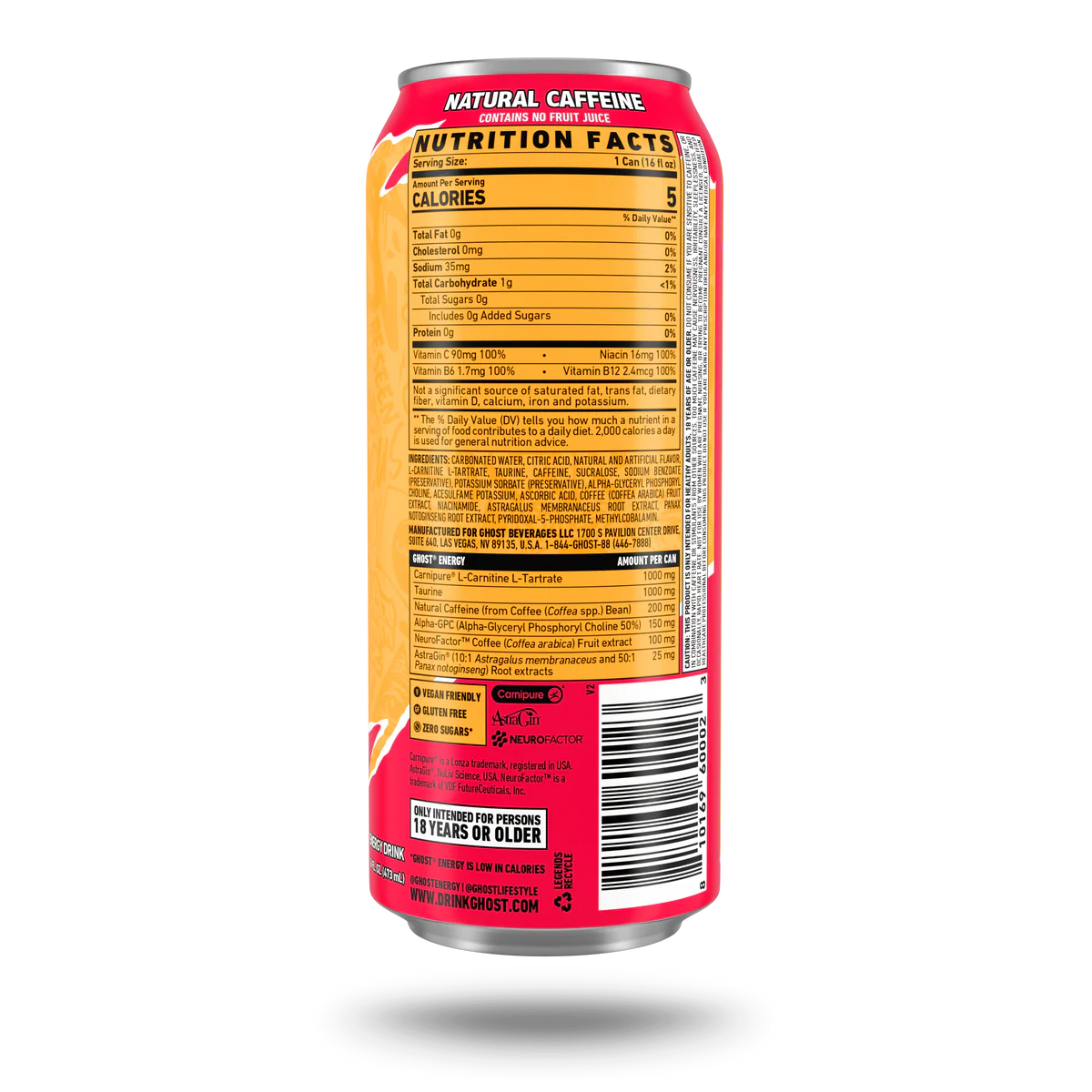 GHOST | Energy Drink 12 pza - Strawbango