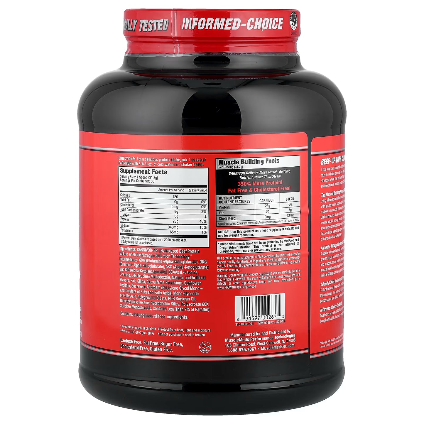 MUSCLEMEDS | Carnivor Beef Protein 4 lbs - Vainilla Caramel