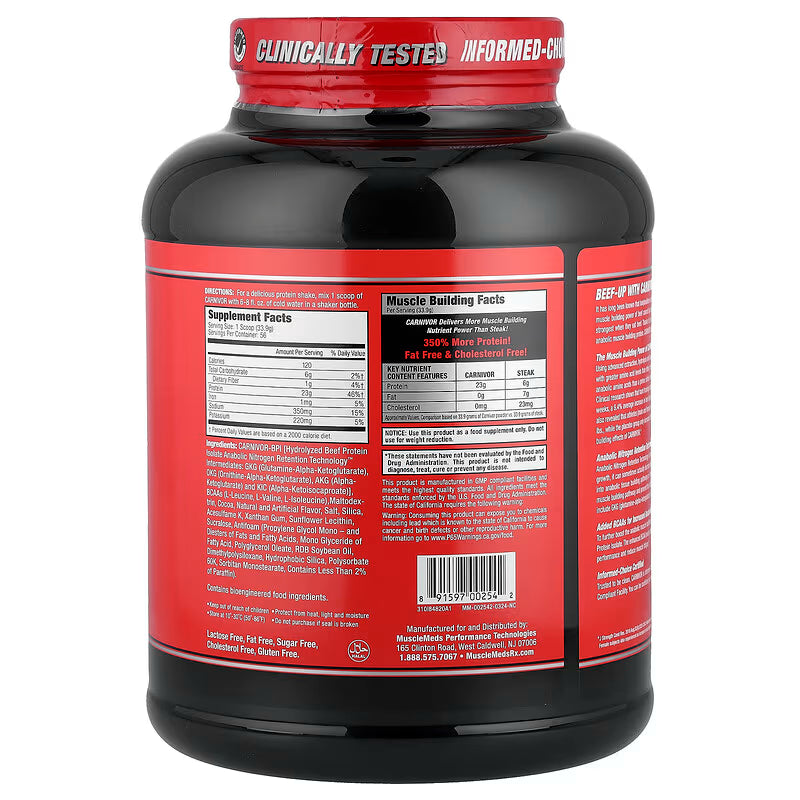 MUSCLEMEDS | Carnivor Beef Protein 4 lbs - Chocolate