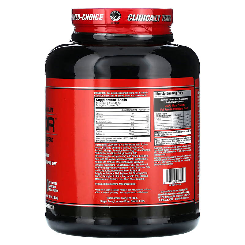 MUSCLEMEDS | Carnivor Beef Protein 4 lbs - Fruit Punch