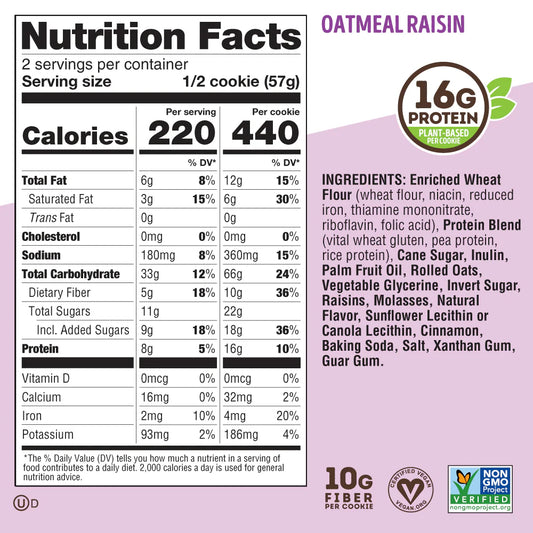 LENNY & LARRY´S | The Complete Cookies 12 pza - Oatmeal Raisin