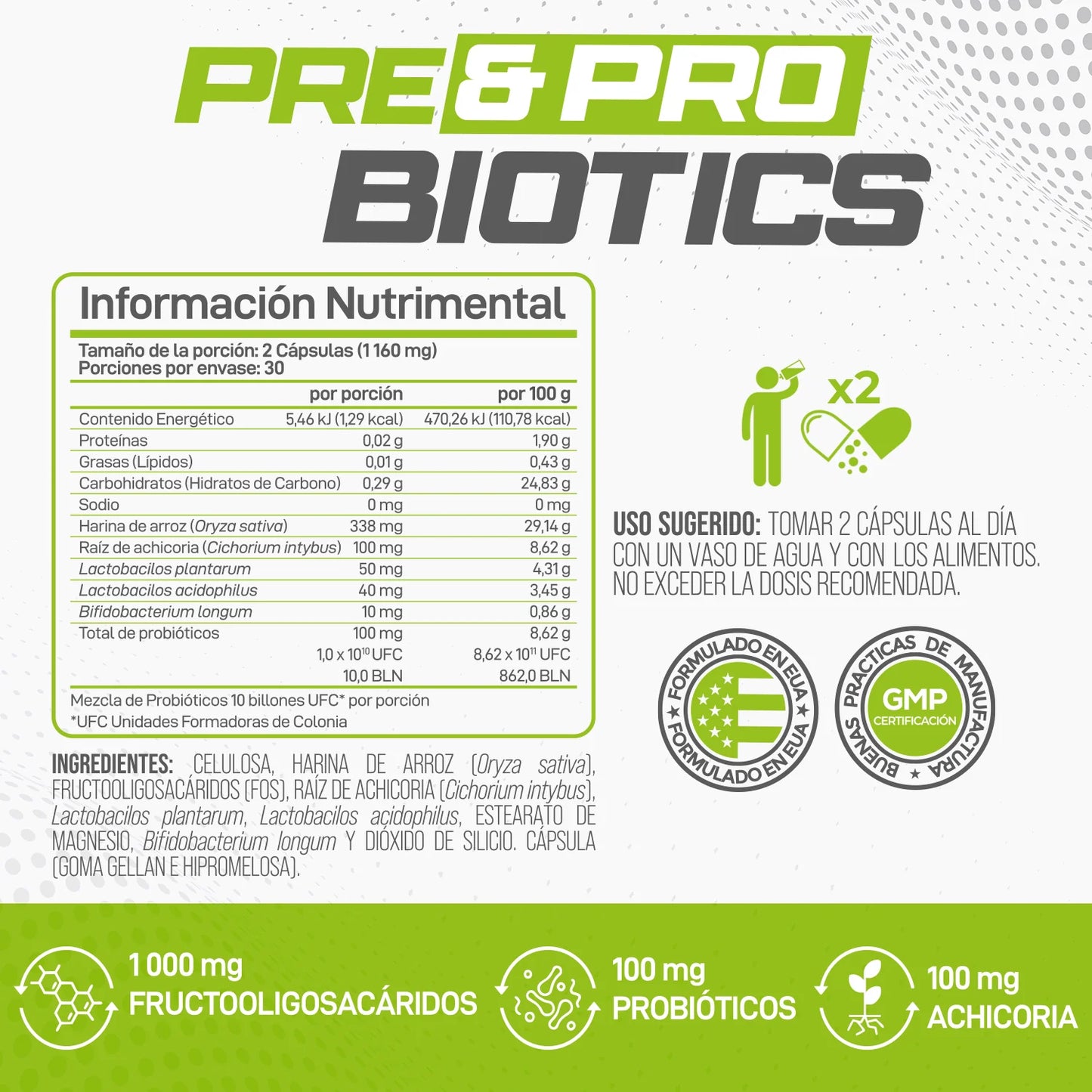FORZAGEN | Probióticos y Prebióticos - 60 caps
