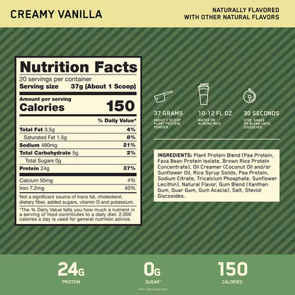 ON | Gold Standar Plant Protein 1.76 lbs - Vainilla