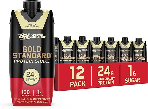 ON | Gold Estandar Protein Shake 12 Pza - Vainilla
