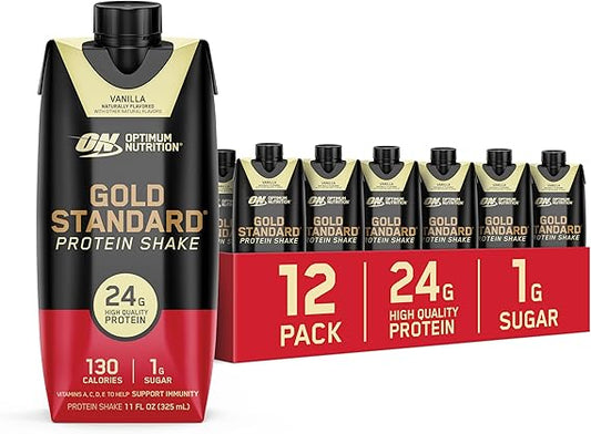 ON | Gold Estandar Protein Shake 12 Pza - Vainilla