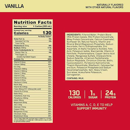ON | Gold Estandar Protein Shake 12 Pza - Vainilla