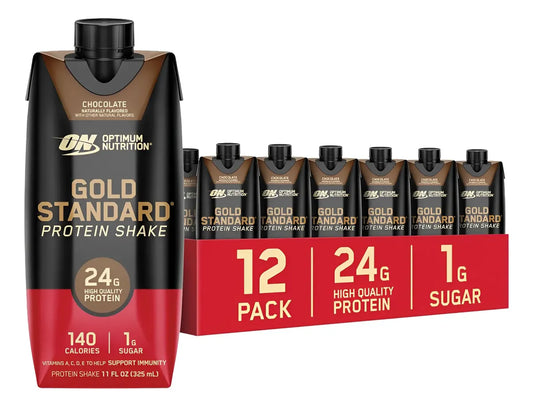 ON | Gold Estandar Protein Shake 12 Pza - Chocolate
