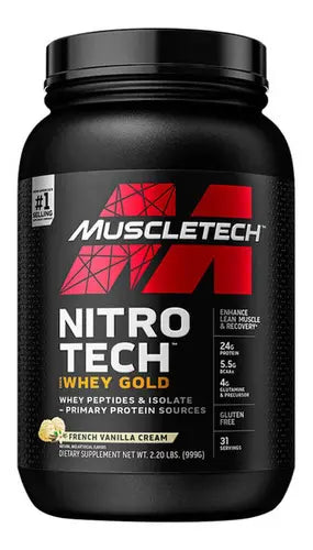 MUSCLETECH | Nitro-Tech Whey Protein 2.2 lbs - Vainilla